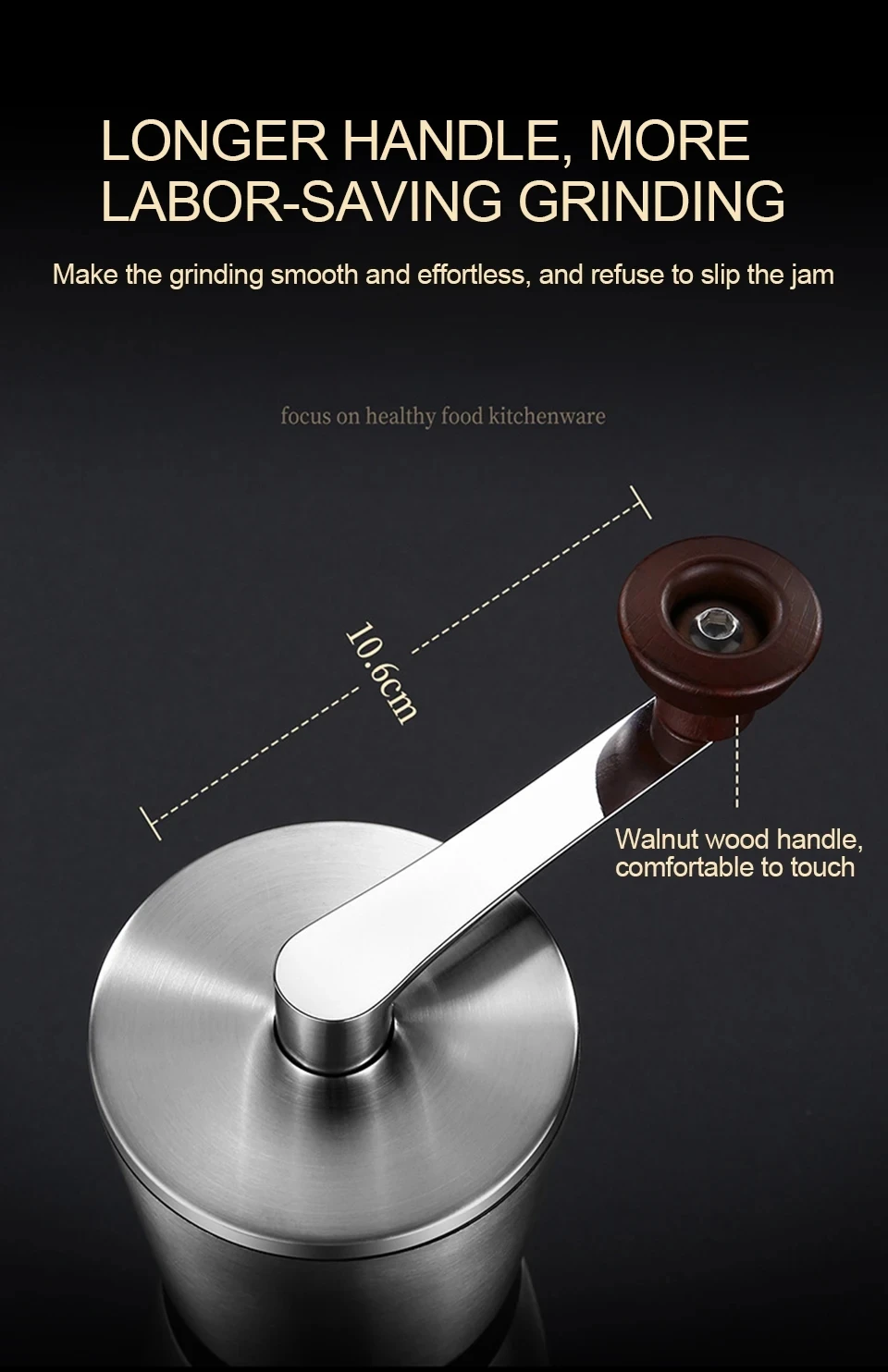 Manual Coffee Grinder High Quality Hand Coffee Mill with Ceramic Grinding Core Adjustable Home Portable Coffee Grinding Tools